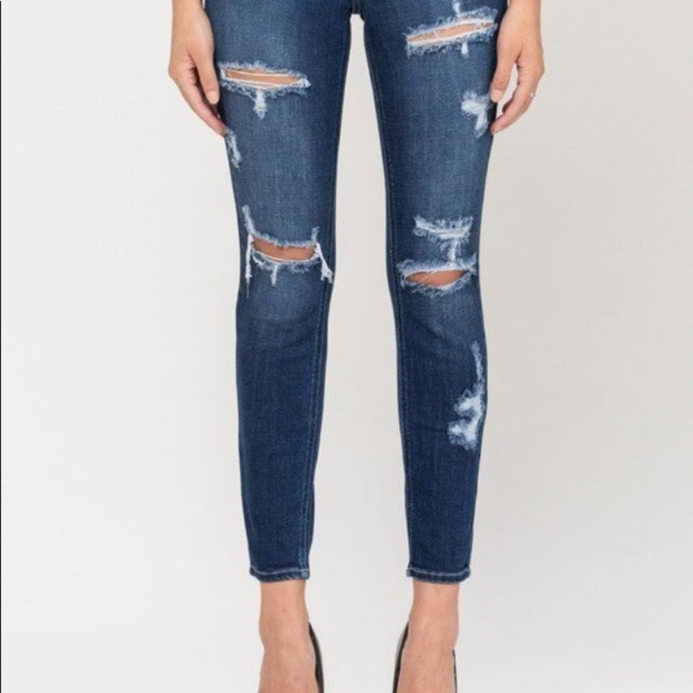 Cello Skinny leg jeans size 11 distressed front - Picture 3 of 6